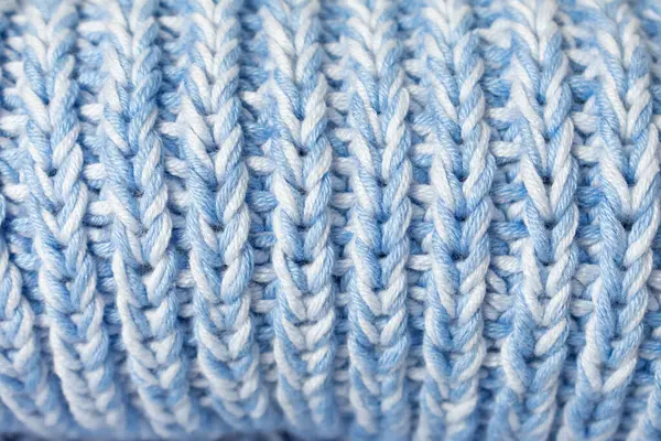 arkaplan olarak mavi örülmüş doku, yakın plan