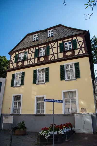 Bad Ems Germania Luglio 2022 Facciata Una Vecchia Casa Bad — Foto Stock