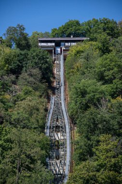 Bad Ems, Almanya 24 Temmuz 2022, Kurwaldbahn Bad Ems manzarası