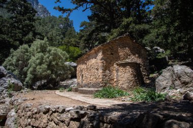 Girit 'teki Samarya Vadisi' ndeki Yunan Ortodoks Kilisesi.