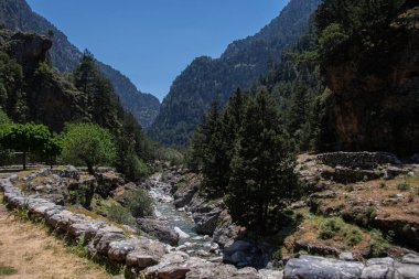 Yunanistan 'ın Girit adasındaki Samarya Vadisi' nin güzel manzarası