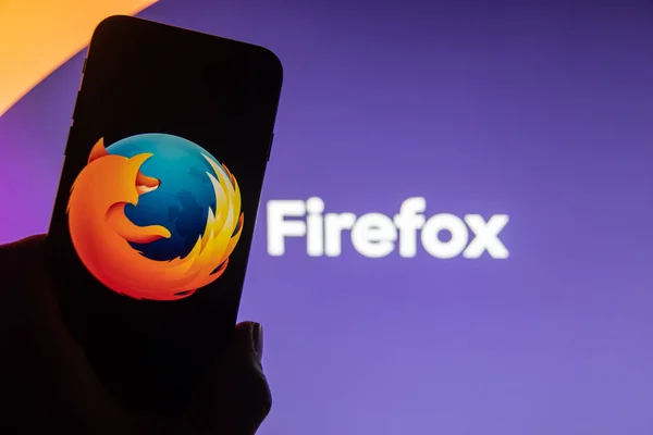 Rheinbach Almanya Kasım 2022 Nternet Tarayıcısı Mozilla Firefox Marka Logosu — Stok fotoğraf