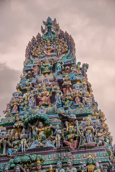 Οροφή Του Ναού Sri Veeramakaliamman Στην Περιοχή Μικρή Ινδία Σιγκαπούρη — Φωτογραφία Αρχείου