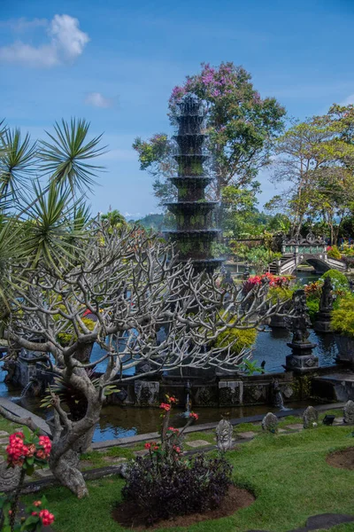 Στον Κήπο Του Υδάτινου Παλατιού Tirta Gangga Στο Μπαλί — Φωτογραφία Αρχείου