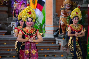 Bali, Indonesia  8 September 2022,  Balinese dancers performing a 