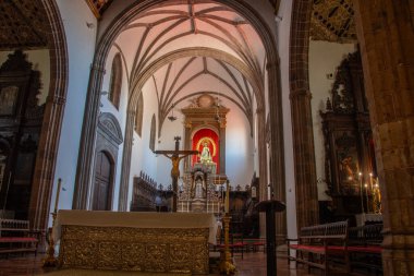 San Cristobal de la Laguna, İspanya 7 Eylül 2023, Kilisenin sunağı 