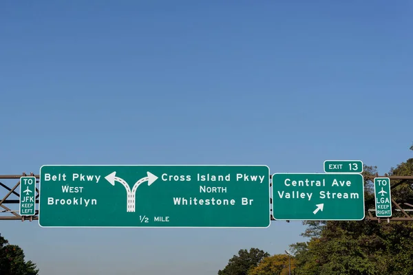 Southern State Parkway to Belt Parkway West for Brooklyn and JFK Airport, and North for the Cross Island Pkwy. Whitestone Bridge and LaGuardia Airport, or Exit 13 to Central Ave and Valley Stream