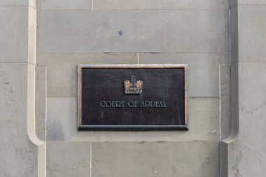 St. John 's, NL, Kanada - 27 Ağustos 2023: Newfoundland Temyiz Mahkemesi ve Labrador imzası.