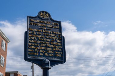Washington, PA - 28 Eylül 2023 Washington ve Jefferson Koleji, ABD 'deki en eski üniversitelerden biridir..