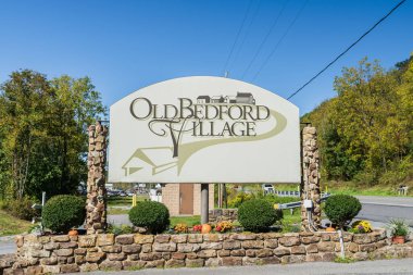 Bedford, PA - 27 Eylül 2023 Eski Bedford Village Allegheny Dağları 'nda bulunan bir canlı tarih müzesi..