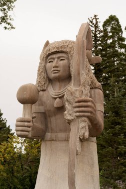 Santa Fe, New Mexico - 23 Eylül 2021 Yerli Amerikalı heykeltıraş Doug Hyde 'ın 