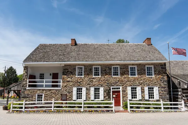 Stock image Gettysburg, PA - April 23, 2024: The Dobbin House is believed to be the first station of the Underground Railroad north of the Mason-Dixon Line. It is now a restaurant and tavern.