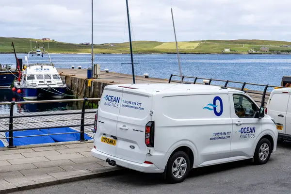 stock image Lerwick, Shetland - July 12, 2024: Ocean Kinetics are specialists in marine works, metal works and fabrication, welding, pipework, repair and corrosion prevention, project management and design.