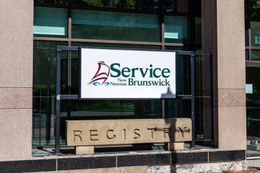 Saint John, NB, Kanada - 11 Eylül 2024: Hizmet New Brunswick veya SNB, New Brunswick 'in kamu hizmeti sağlayıcısıdır..