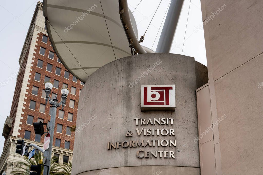 Long Beach, CA - March 12, 2025: Long Beach Transit and Visitor Information Center