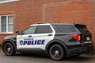 Camden, Maine - 14 Ekim 2024 Camden Polis Aracı.