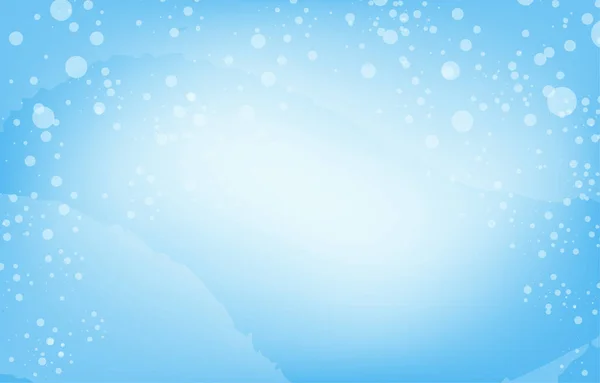 Snow Falling Background Vector Blue Scene Decorated Falling Snowflakes Copy — Stock Vector