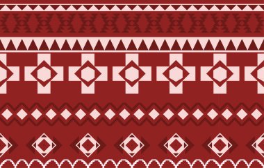 Navajo yerlisi Amerikan kumaşı pürüzsüz desen, geometrik kabile geleneksel arka planı, tasarım elemanları, halı, duvar kağıdı, giysi, halı, iç mekan, nakış vektör çizimi.