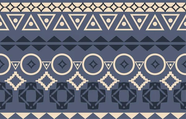 Navajo Native American Fabric Seamless Pattern Geometric Tribal Ethnic Traditional — 스톡 벡터