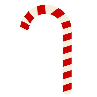 Kırmızı ve beyaz şeker kamışı vektörü. Beyaz bir arka planda izole edilmiş. Noel ve yeni yıl tatlı fikirleri