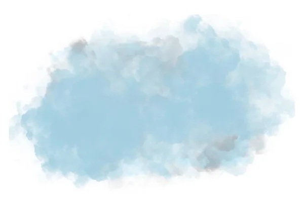 Blauer Dunst Aquarell Spritzer Gemalten Hintergrund Pastellfarbe Mit Muster Wolke — Stockfoto