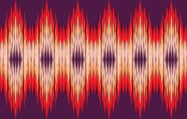 Kumaş ikat pürüzsüz desen geometrik geleneksel nakış tarzı. Arka plan, halı, minder, sarong, elbise, Vektör illüstrasyonu için tasarım.