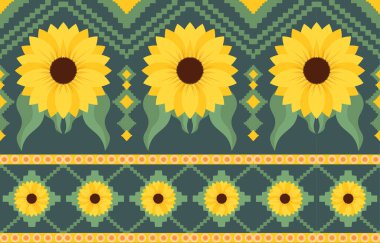 Mandala çiçek renkli kumaş. Halı, duvar kağıdı, giysi, ambalaj, batik, Vektör illüstrasyon nakış tarzı geleneksel doğu arkaplan tasarımında geometrik etnik desen.