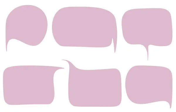Встановіть Рожеві Бульбашки Мовлення Білому Тлі Чат Бокс Або Чат — стоковий вектор