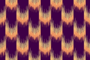 Kumaş ikat pürüzsüz desen geometrik geleneksel nakış tarzı. Arka plan, halı, minder, sarong, elbise, Vektör illüstrasyonu için tasarım.