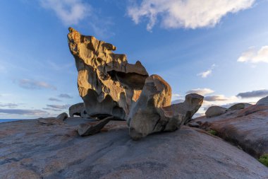 Flinders Chase Ulusal Parkı 'ndaki Kayalıklar. Kanguru Adası, Güney Avustralya.