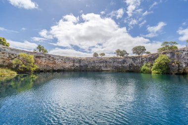 Little Blue Lake in Mount Gambier, South Australia. clipart