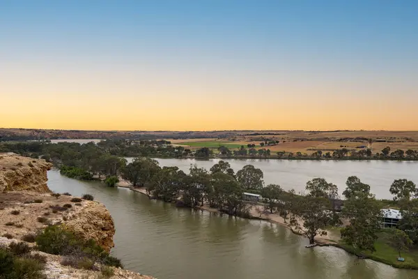 Big Bend Aan Murray River Zuid Australië Stockfoto