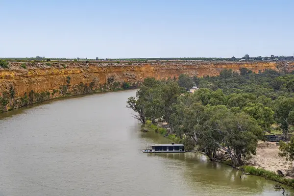 Big Bend Aan Murray River Zuid Australië Stockafbeelding