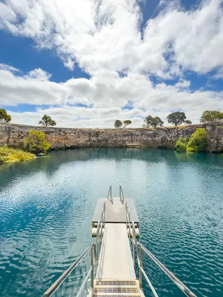 Stock image Little Blue Lake in Mount Gambier, South Australia.