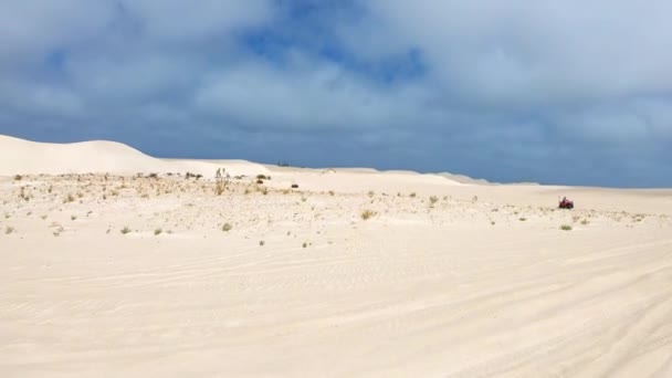 Ciclismo Cuádruple Lancelin Sand Dunes Australia Occidental — Vídeo de stock