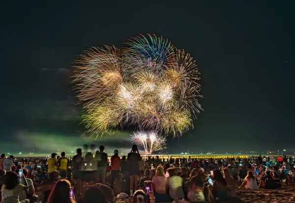 stock image 2024 Territory Day fireworks at Mindil Beach, Darwin. Northern Territory, Australia.