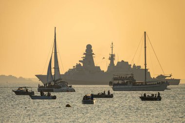 Ships at Mindil Beach during the Pitch Black Exercise 2024 in Darwin. clipart