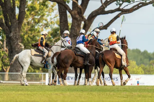 stock image Darwin, Australia - 27 July 2024: polocrosse game at the 2024 Royal Darwin Show.