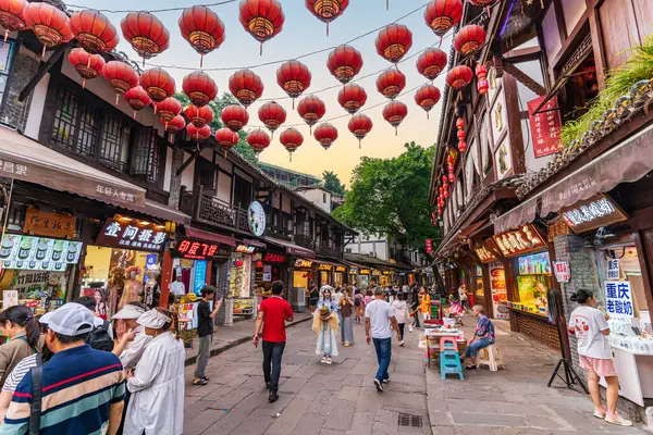 stock image Chonqing, China - 7 May 2024: Ciqikou Ancient Town, a famous tourist attraction in Chonqing.