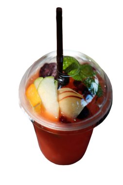 Elma, Kivi taze meyve püresi beyaz arka planda izole edilmiş