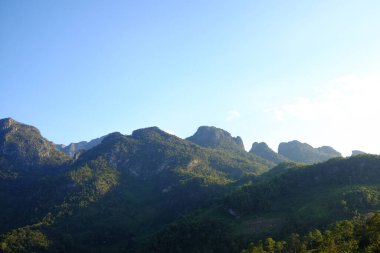 Doi Luang Chiang Dao Dağı 'nın güzel manzarası, Tayland' ın Chiang Mai ili.