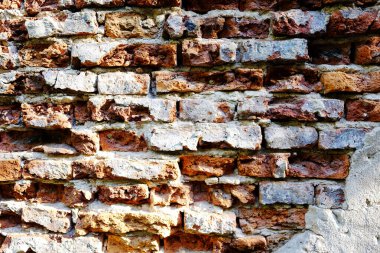 Eski ve kirli tuğla duvar dokusu ve arkaplanı