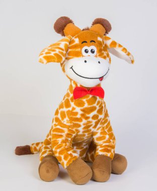 Plush giraffe. Soft children's toy.