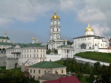 Kutsal yatakhane Pochaev Lavra. Ukrayna. 2 Eylül 2006. Hıristiyan Ortodoks mimari kompleksi ve manastırı.