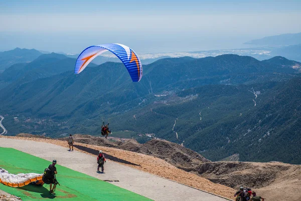 Kemer Türkiye Cumhuriyeti Eylül 2020 Paragliding Fırlatma Alanı — Stok fotoğraf
