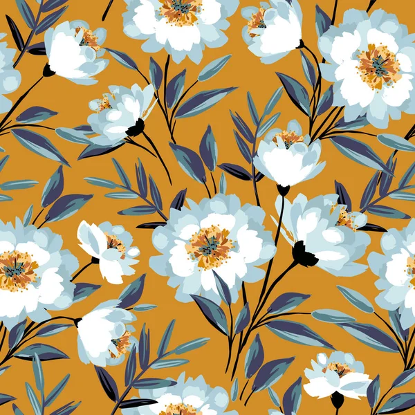 Floral Seamless Pattern Vector Design Paper Cover Fabric Interior Decor — Stock Vector