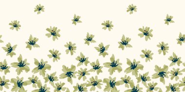 Floral seamless border. Vector design for paper, cover, fabric, interior decor and other use