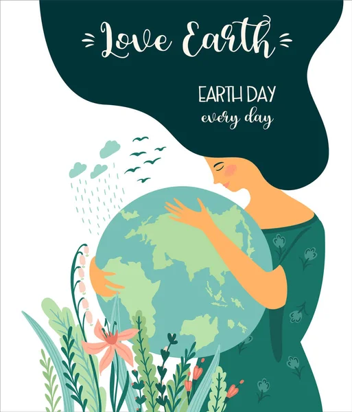 Vector Illustration Earth Day Other Environmental Concept Isolated Design Card —  Vetores de Stock
