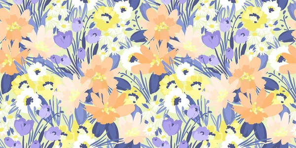 Motif Floral Sans Couture Conception Vectorielle Pour Papier Couverture Tissu — Image vectorielle