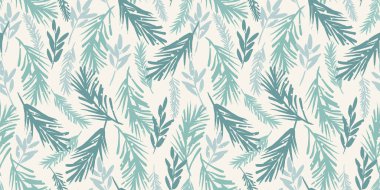 Noel ve yeni yılınız kutlu olsun. Ladin dalları, kar taneleri, kar. Moda modası. Vektör tasarım şablonu.